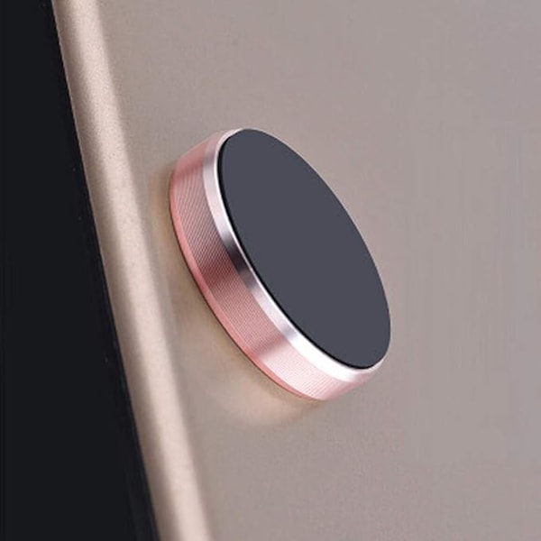Mini Magnetisk Bilfeste Telefonholder Dashbord Mobiltelefon GPS PDA Festeholder Stativ Tilbehør for Biler Kvinner Menn ( (Rosegull)