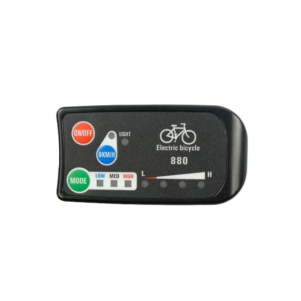 Elektrisk sykkelskjerm 36v 48v Ebike Ligent Kontrollpanel LCD-skjerm Led880 vanntett kontroller for Kt