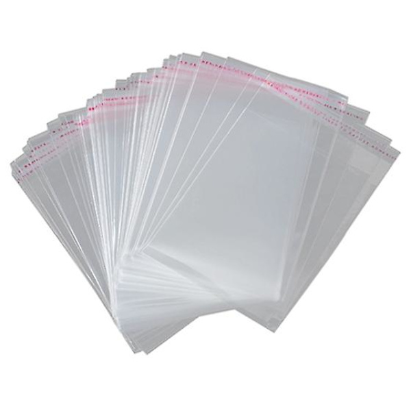 100 st A3 Förpackningsväskor 45x32cm Transparent Återförslutningsbara Plastpåsar med Självhäftande Förslutning