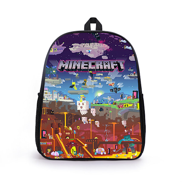 Minecraft-reppu, painettu koululaukku, suuri kapasiteetti, oppilaan kirjalautereppu, reppu, lapsille lahja 5 7