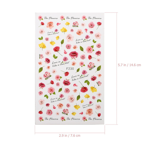 8 Ark Nagelstickers DIY Nagelstickers Nagelomslagsstickers Salong Nagelkonst Nagelkonst Dekorationer
