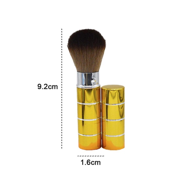 Bærbar Retractable Håndtag Makeup Blush Brush Kabuki Brush Blød Ansigt Mineral Foundation Blush Brush Kosmetik Rejse