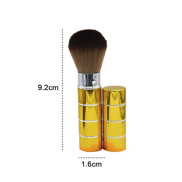 Bärbar Retractable Handtag Makeup Blush Brush Kabuki Brush Mjuk Ansikts Mineral Foundation Blush Brush Kosmetika Resor
