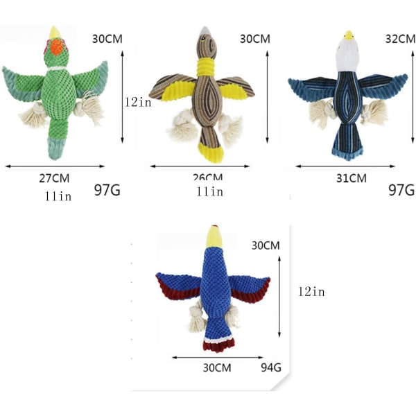 Plush-koira lelut, Piipaava koiran lelut, Interaktiiviset koiran lelut, söpöt koiran lelut, 11 tuumaa.