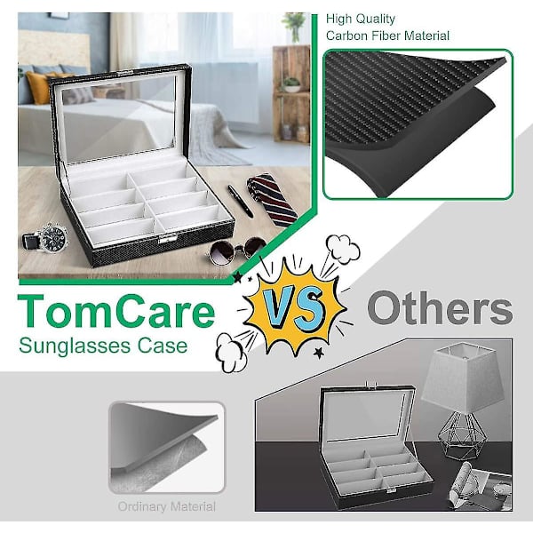 Solbriller Organizer Solbriller Etui Solbriller Briller Holder Oppbevaringsboks Med 8 Spor