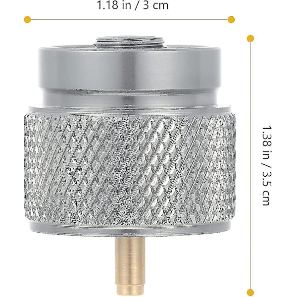 Professionell gasbehållare omvandlare bärbar propangas omvandlare camping gasbehållare adapter (1 st, silver)