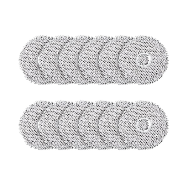 Pakke med 12 kluter for X10+ & L10s Ultra/L10 Ultra robotstøvsuger, Mikrofiber våte moppputer Tilbehør