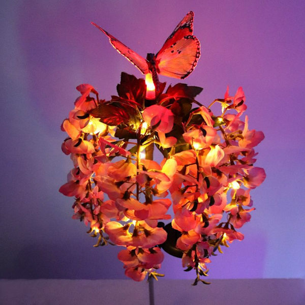 Bønne Blomsterarrangement Lys Have Gård Plæne Natlys Udendørs Kunstig Blomst Landskab Lampe Hjem Indretning