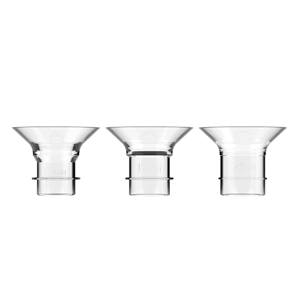 3 stk. Brystpumpeflensinnlegg Brystskjoldkonverter Praktisk Brystpumpeutskifting 17mm 19mm 21mm