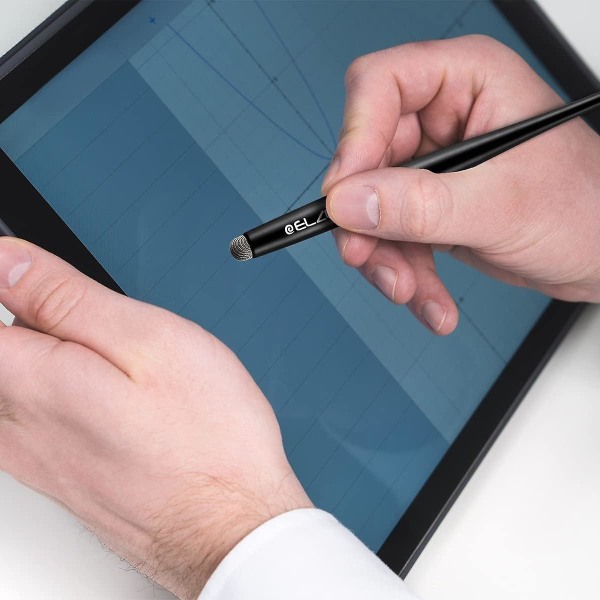 Elzo Stylus Pen 4 stykker Stylus Pen Universal Touch Pen 100% kompatibel med alle tablets Touchscreen Iphone Ipad Samsung Surface Huawei Chromebook (bl