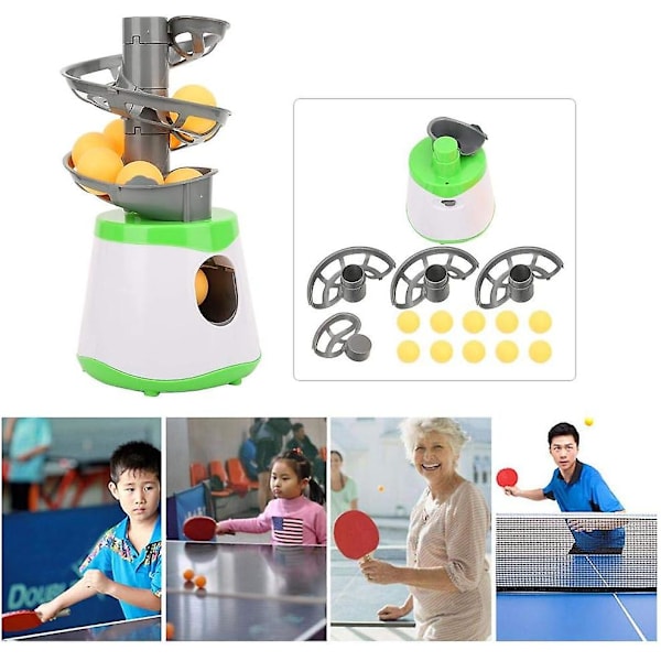 Automatisk Boldmaskine Bordtennis Træningsudstyr Ping Pong Automatisk Serverings- og Kastemaskine Med 10 Bolde Til Sports Træning