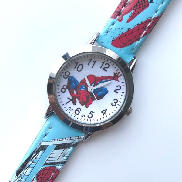 Spider-Man Quartz-klokke for barn (blå) blue