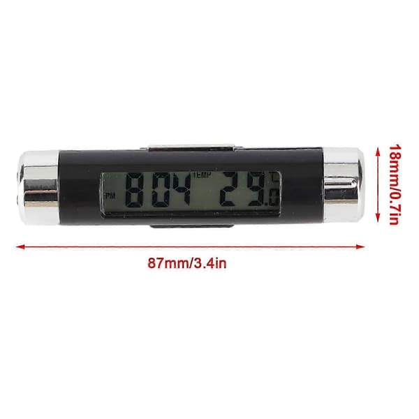 Multifunktionel bil auto elektronisk ur termometer LED baggrundsbelysning digitalt display