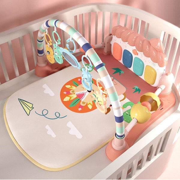 3 in 1 Baby Gym Play Mat Pedal Piano Light Activity Fitness Opetuslelu