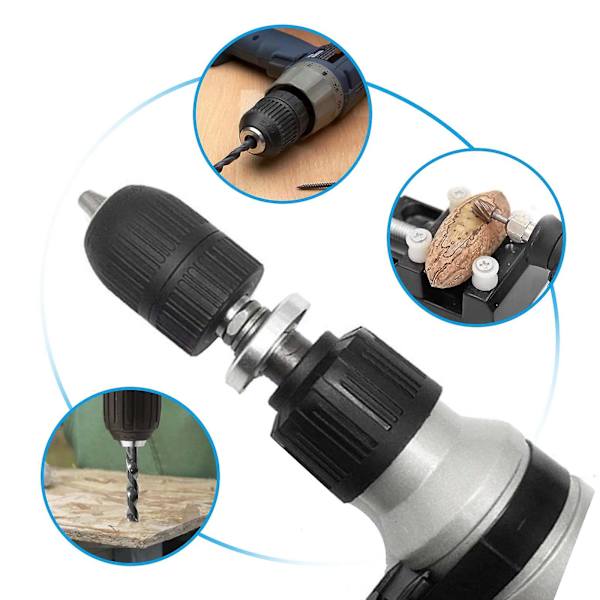 Nøkkeløs Borchuck med 1/2'' SDS Adapter - Heavy Duty Avtakbar Chuck Konverteringsverktøy for Elektriske Håndbor (SDS, GSB og GSR)