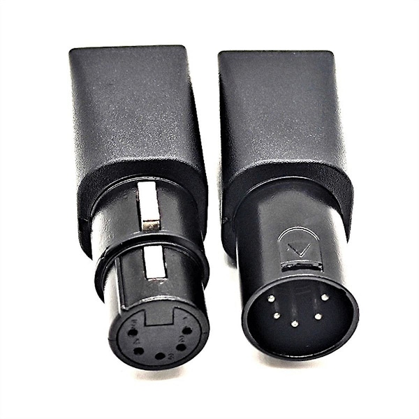 1Yhdistä DMX-RJ45-liitin RJ45-Ethernet-5-nastaiseen XLR DMX-naaras- ja urossovittimeen audio-videota varten