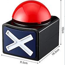 Buzzer med lyd og LED-belysning, til spilaftener, quizshows