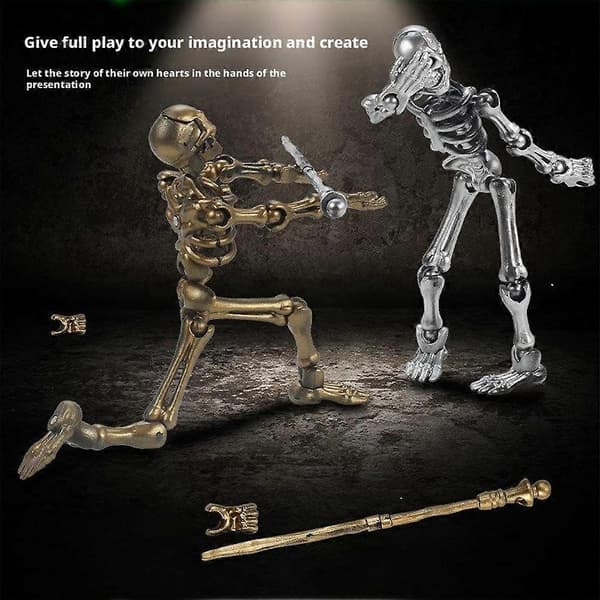 Actionfigursæt Skelet Actionfigur Skelet 3D-printet legetøj Red