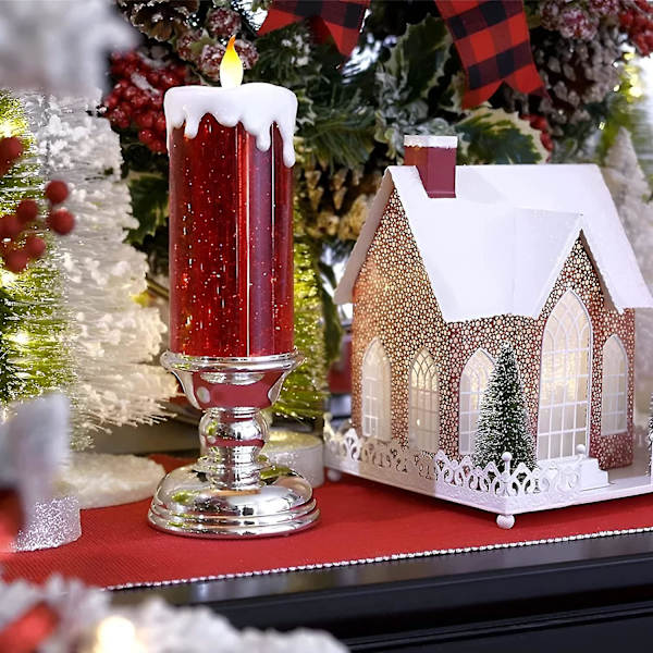 LED-julstjärnor, 7 Färgväxlande USB-Laddningsbara, Vattentäta Snurrande Glitter Lågfritt Ljus