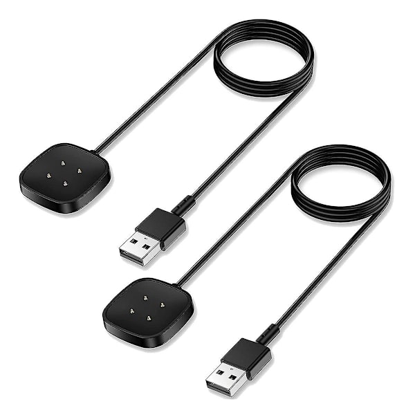 2 stk. Udskiftningsoplader til --4-sense-2--3-sense Kabel USB-kabelledning Hurtigopladning Smartwatch