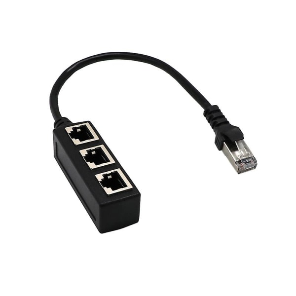 RJ45 Ethernet-delare Stabil Slitstark PVC 1 till 3 Vägar LAN Ethernet-kabelkontakt för Datorer