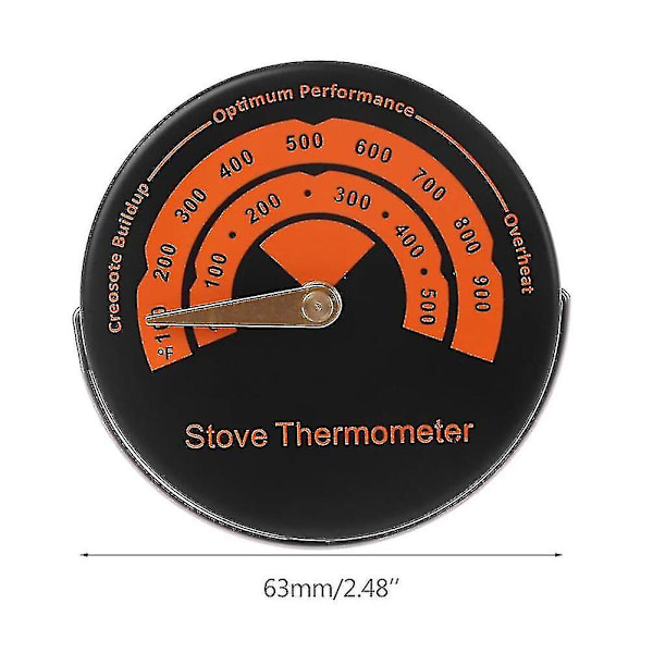 Peisovn Termometer Magnetisk Vedovn Termometer Rørrør Ovn Komfyrbrenner Topp Temperaturmåler Peis Tilbehør