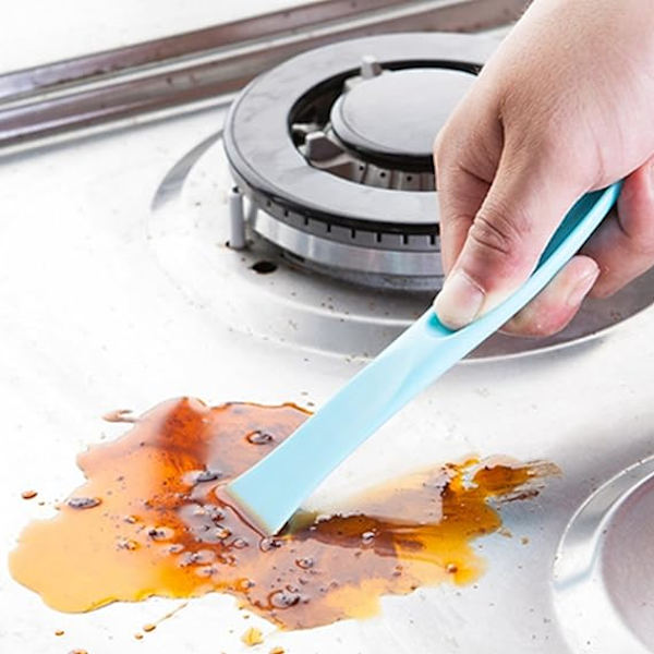 3-pak Rengørings-skraber Værktøj Køkken Plast Skraber Multifunktionel Stift Grill Skraber Ridsefri Rengøringsværktøj Etiket Skraber Tyggegummi Skraber Flaskeåbner