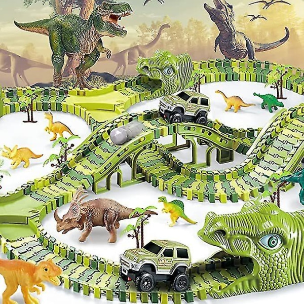 240 kpl Dinosaurukset Leikkikalut, Dinosaurukset Leikkikalut Kilparata Leikkiseti Pojille Ja Tytöille Lahjat