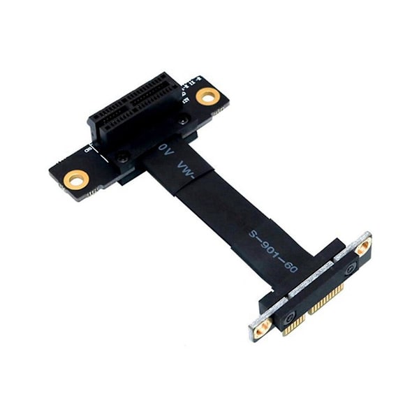 Pcie X1 -jatkokaapeli, kaksois 90 asteen kulma, Pcie 3.0 X1 - X1 -jatkokaapeli, 8 Gbps Pci 1x -jatkokortti Ribb
