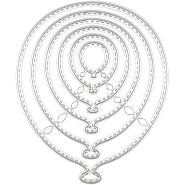 Ballon Metal Skæredåse, Ballon Metal Skabelonforme, Dekoration Embossing Skabeloner til DIY Scrapbooking Album Dekorative Br