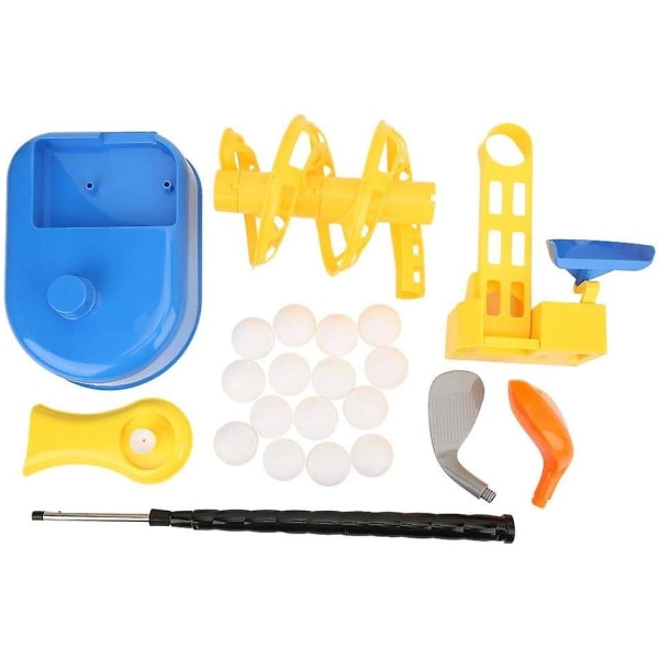 Golf Pitching Machine Set Golf Practice Equipment Automatic Ball Machine Exercise Toy For Kids Outdoor Indoor Playing