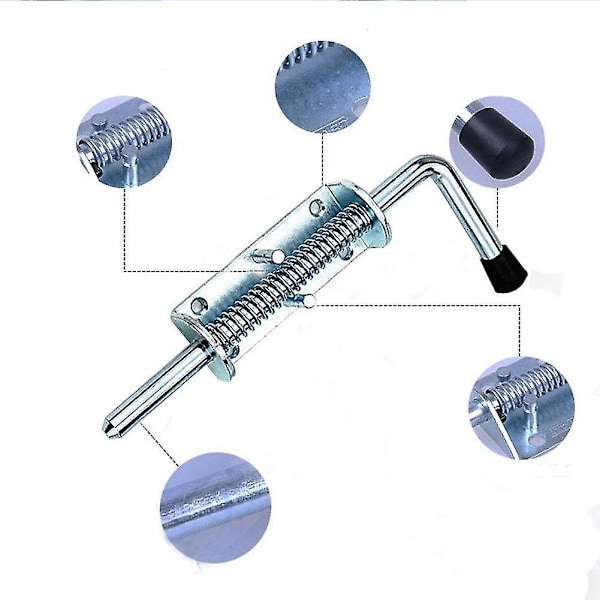 Kevyt Jousilukko, 220mm, Metallirunkoinen Lukko Kahvalla, Raskas Jousilukko Tapilla