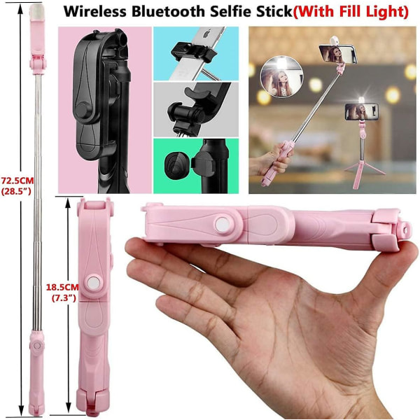 Selfie Clip On Ring Light, Mini Rechargeable 9 Level Justerbar Ljusstyrka Light Med 32 LED, USB