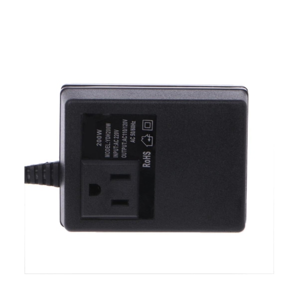 200w AC 220v til 110v Reducer Transformer Konverter Rejse Strøm EU Stik Adapter