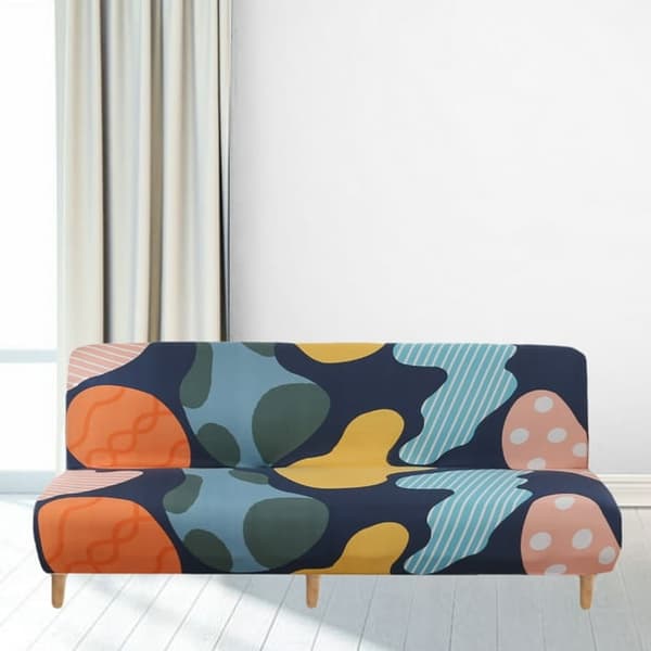 Trykt futon trekk, møbelbeskytter i polyester, elastisk stretch sofatrekk i polyester, fargerik