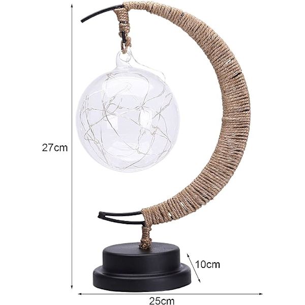 Terassin sisustus LED-valot Kuun muotoinen koristeellinen paristokäyttöinen Kuu-tähti Yövalo kotiin LED-valot Innovatiivinen Yöpöydälle