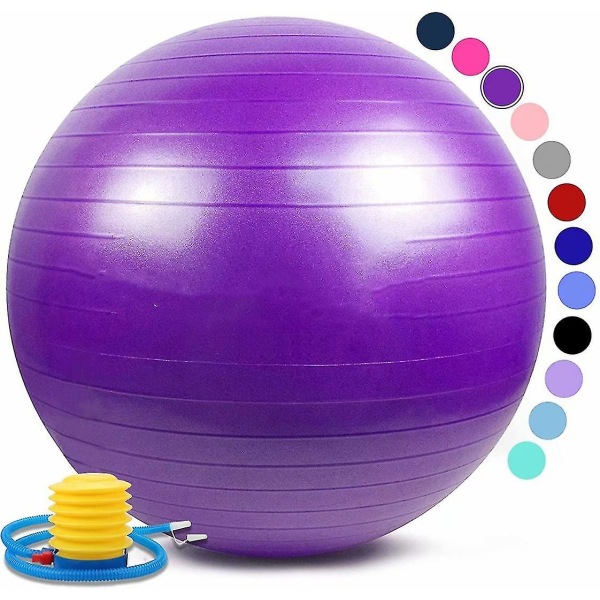 Træningsbold, Pilatesbold 55cm Graviditetsbolde Anti Burst Yogabold Lille Inkl. Boldpumpe