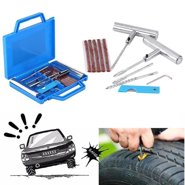 Car Vehicle Motorbike Wheel Tire Repair Tools Set Fix Kit Mending Accessories