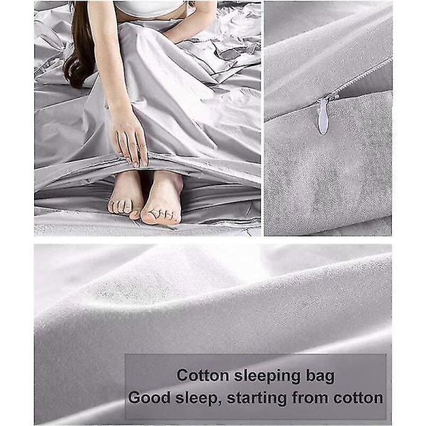 Dobbel sovepose myk dobbel sovepose bomull varm sovepose Lett reiselaken for hotell utendørs reiser