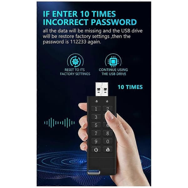USB 3.0 Krypterad och säker USB-minne betonar integritet och säkerhet, med sinnesro, 8G 8G