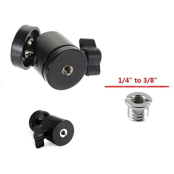 1/4\" Swivel Mini Ball Screw Tripod För Dslr Kamera Ljusfäste, 1-pack