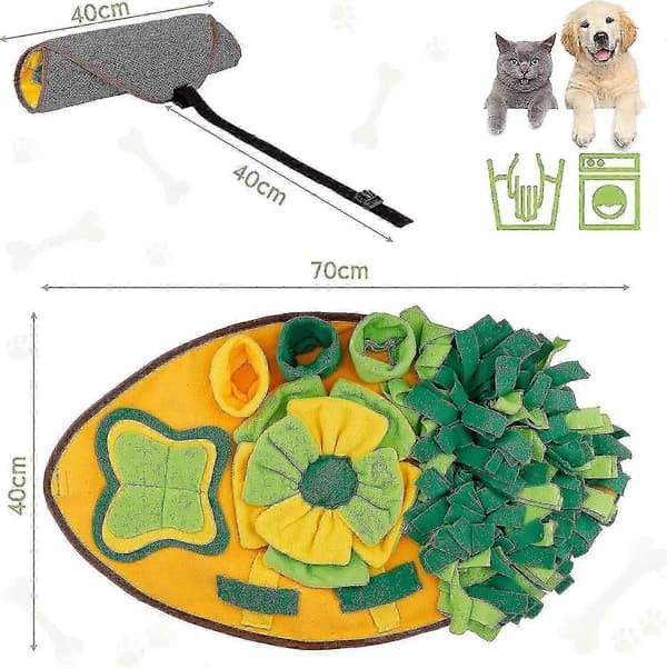 Sniffmatta 70x40cm Hundpusselleksak för långsam utfodring och stresslindring