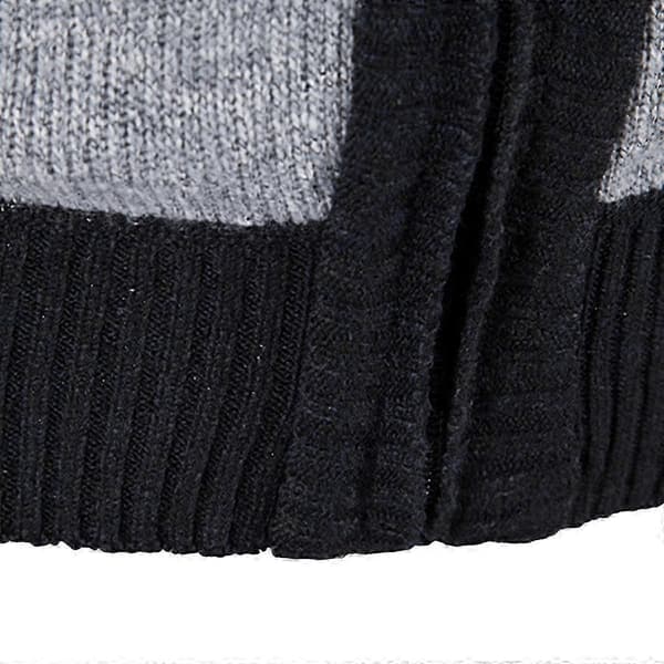 Herr tjock huvtröja vinterkofta, en fleecefodrad stickad tröja Light  Grey M