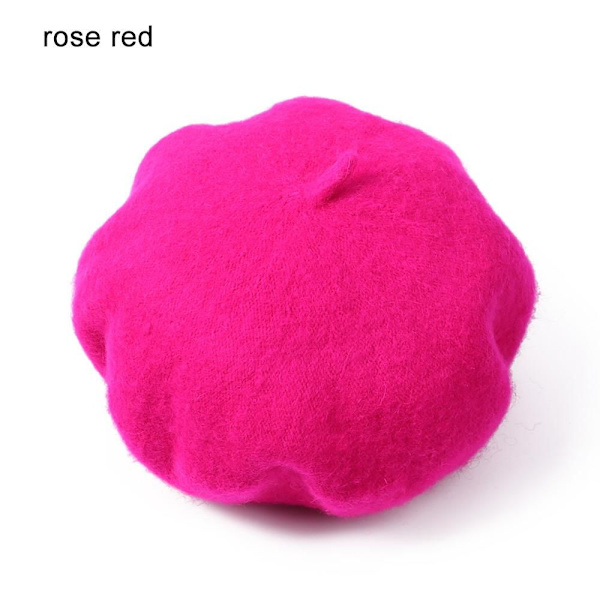 Nytt barnevotter i ull, mor og barn malerhatt, høst og vinter ensfarget hatt rose red