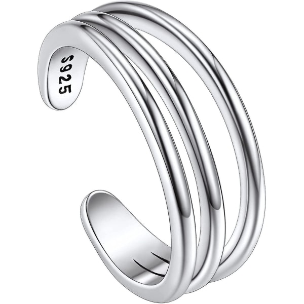 Sterling sølv tå ringer for kvinner, barfot åpen mansjett bånd tå ring fot gave