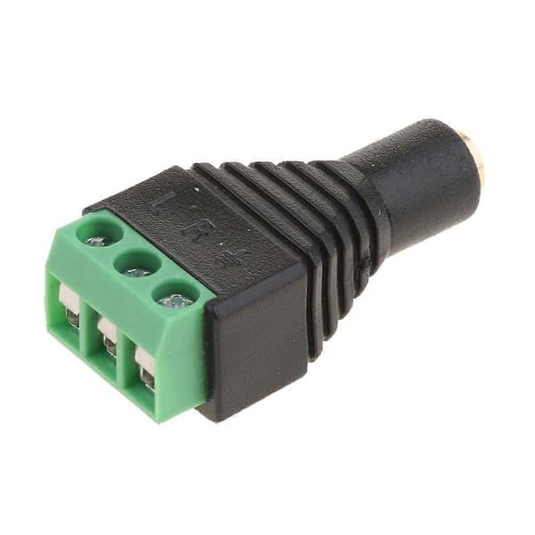 3,5 mm stereo video til 3 skrueterminaladapter