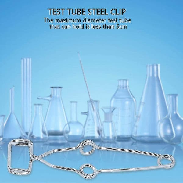Koeputkenpidike 5 kpl Koeputken teräsklipsi laboratoriolasikoeputkille