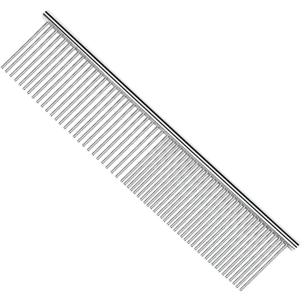 Pet Stål Grooming Tool Puddel Finishing Butter Comb 7 1/2-tommers L