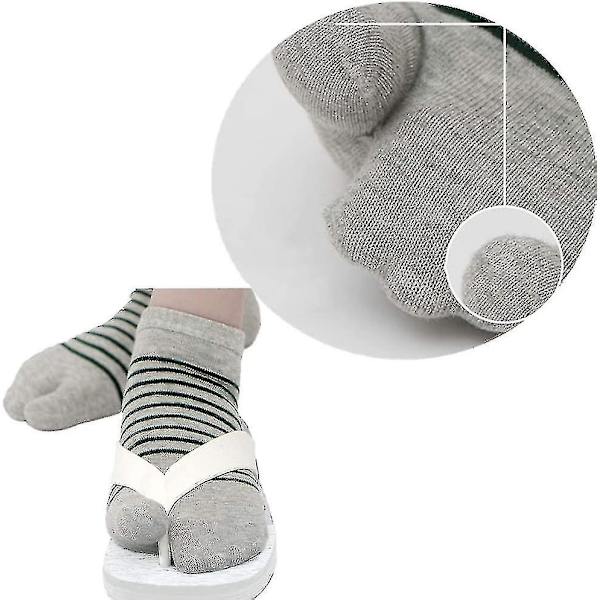 Unisex Flip Flop Sokker Tabi Split Toe Geta Fugttransporterende Bomuld/sandal Sokker, 3 Par
