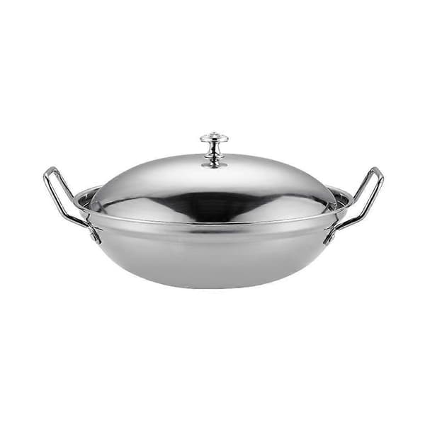 Kokekar i rustfritt stål egnet for allsidig hot pot-matlaging Silver 24.5X23.5X6CM